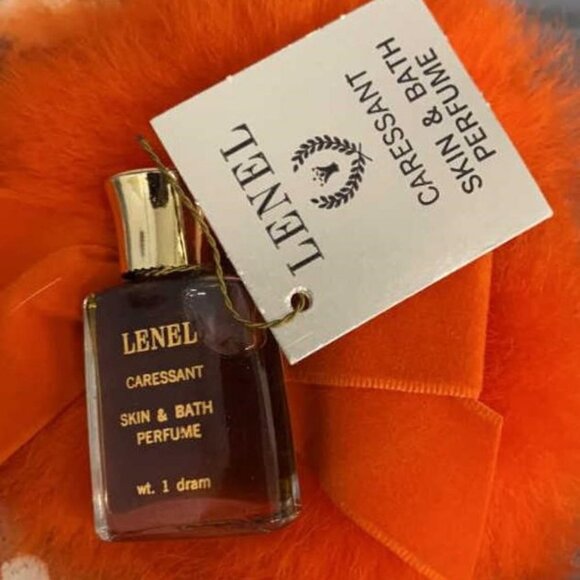 LENEL CARESSANT Bath Powder Sealed Original Box 5 oz + 1/4 oz Dram PERFUME 1970s - Picture 4 of 4